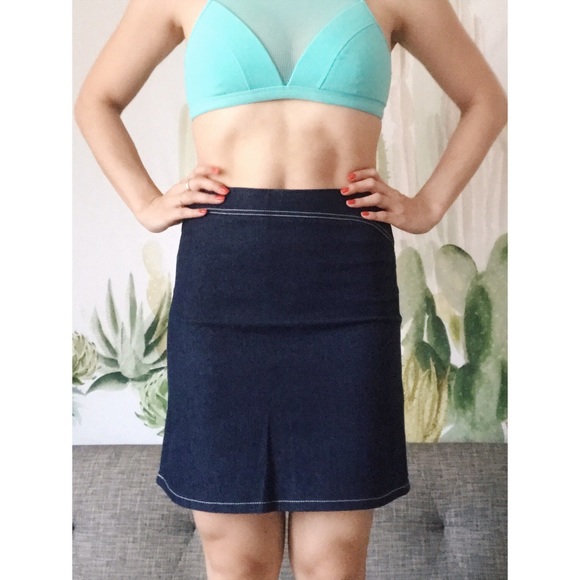 french connection denim skirt